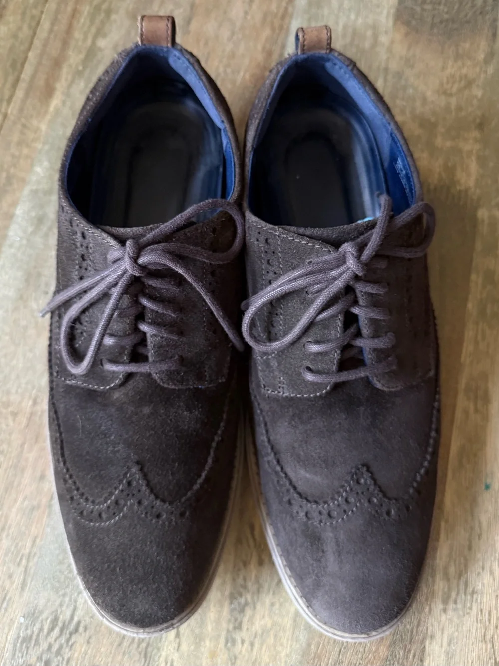 Cole Haan GrandEvølution Wingtip Oxfords Brown suede- Size 9